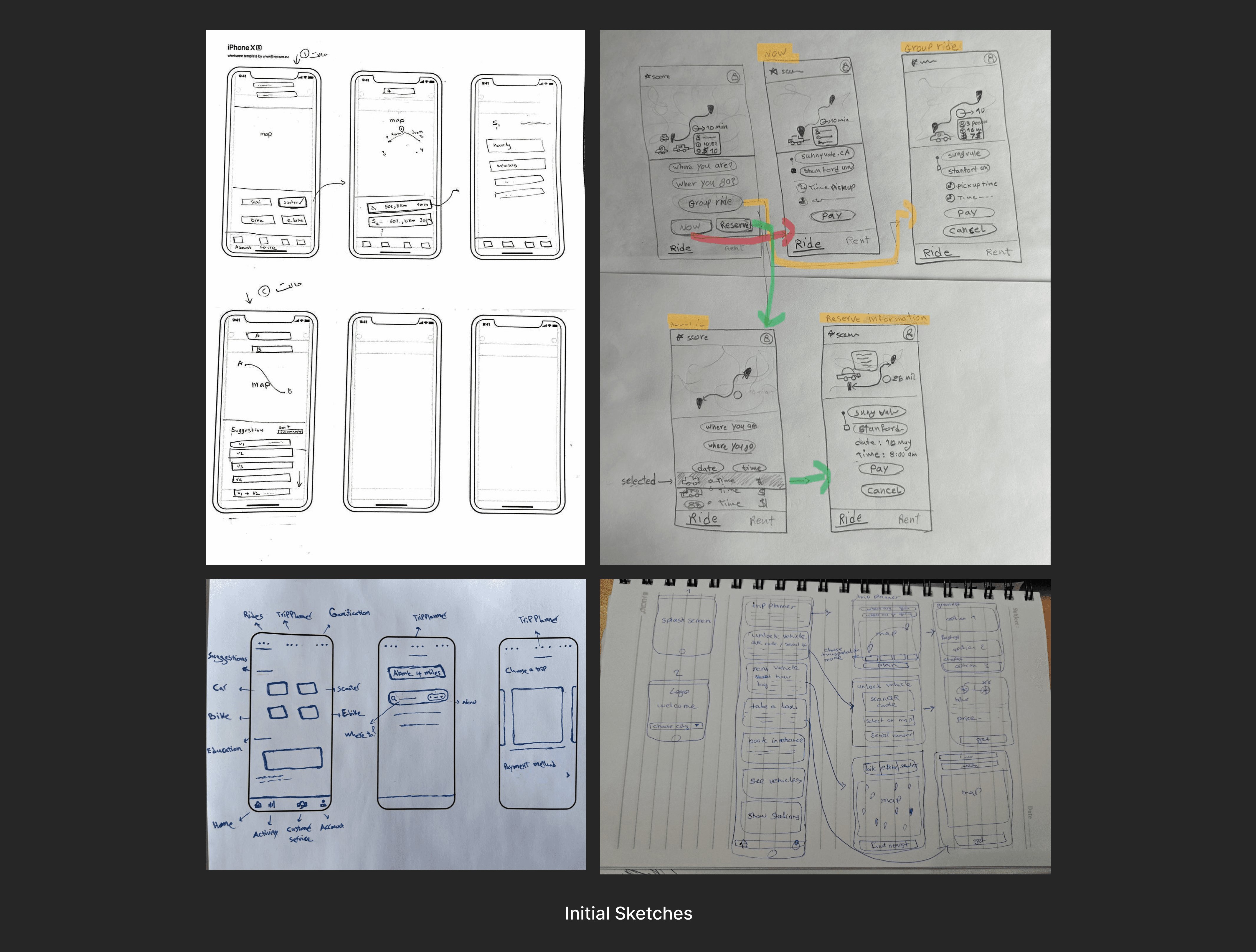 Landing page iterations